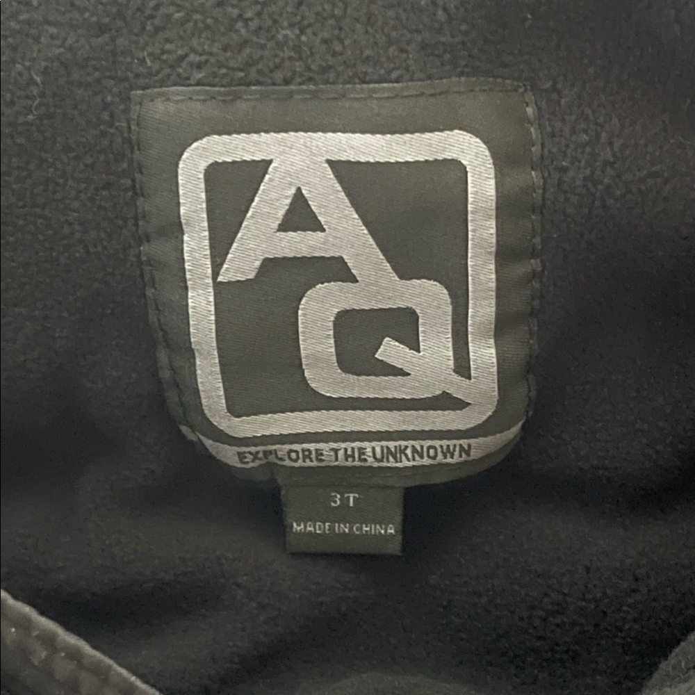 AQ Boys Camouflage Fleece Lined Winter Gray Black Faux Shearling Hood Zip Front - Picture 4 of 7